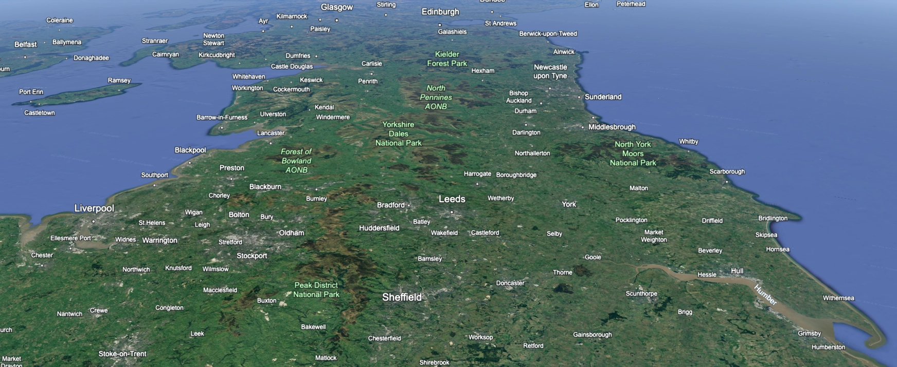 North of England Map
